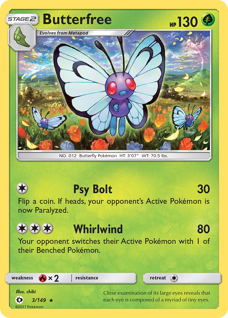 Butterfree (3/149) [Sun & Moon: Base Set] | RetroPlay Games