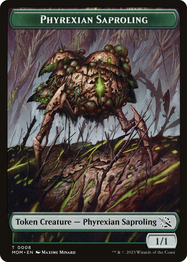 Treasure (20) // Phyrexian Saproling Double-Sided Token [March of the Machine Tokens] | RetroPlay Games