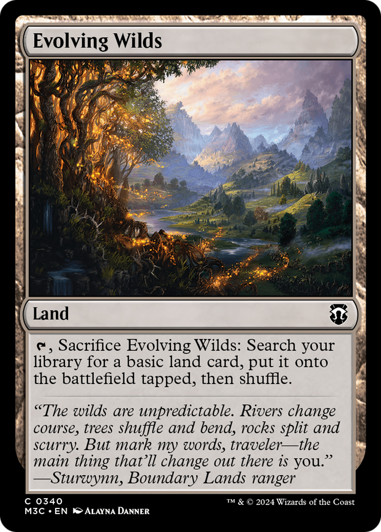 Evolving Wilds (Ripple Foil) [Modern Horizons 3 Commander] | RetroPlay Games