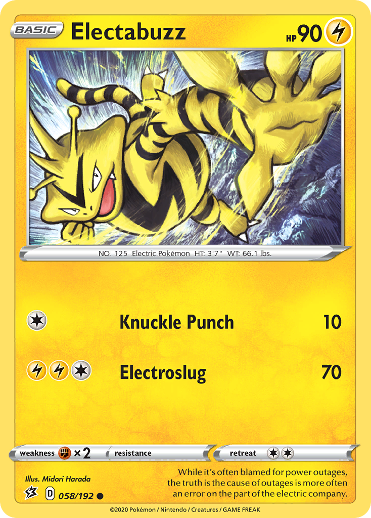 Electabuzz (058/192) [Sword & Shield: Rebel Clash] | RetroPlay Games