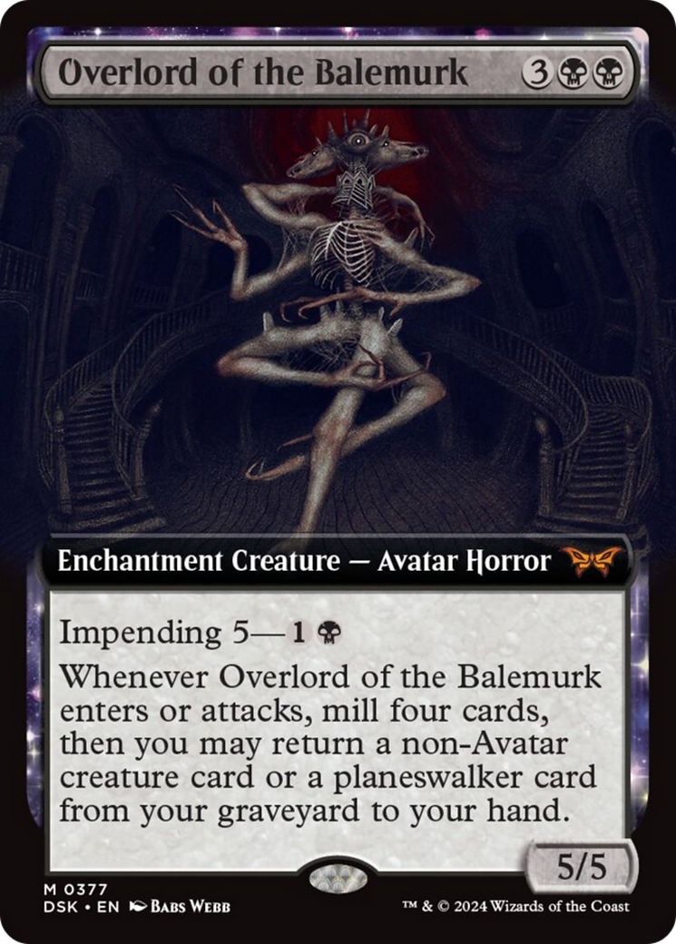 Overlord of the Balemurk (Extended Art) [Duskmourn: House of Horror] | RetroPlay Games