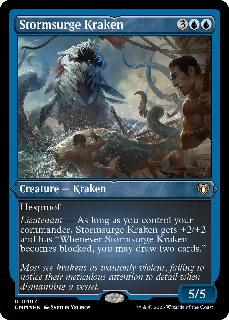 Stormsurge Kraken (Foil Etched) [Commander Masters] | RetroPlay Games