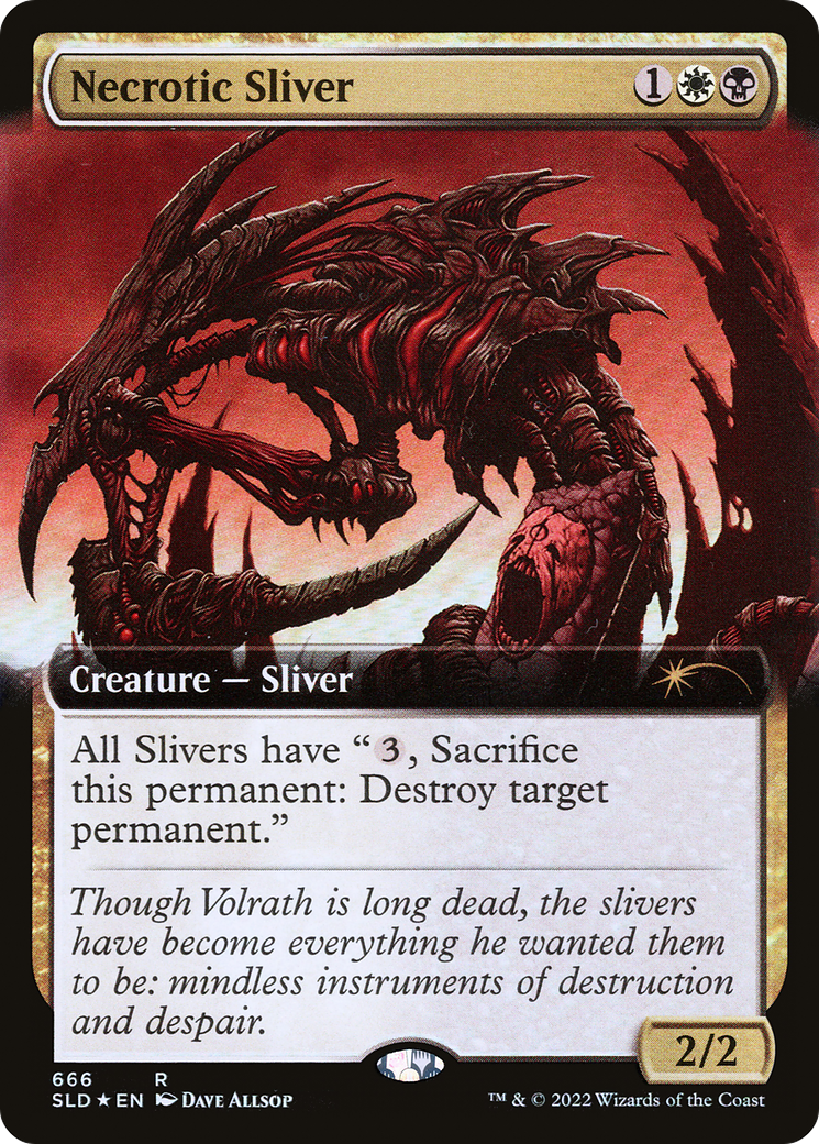 Necrotic Sliver (Extended Art) [Secret Lair Drop Promos] | RetroPlay Games