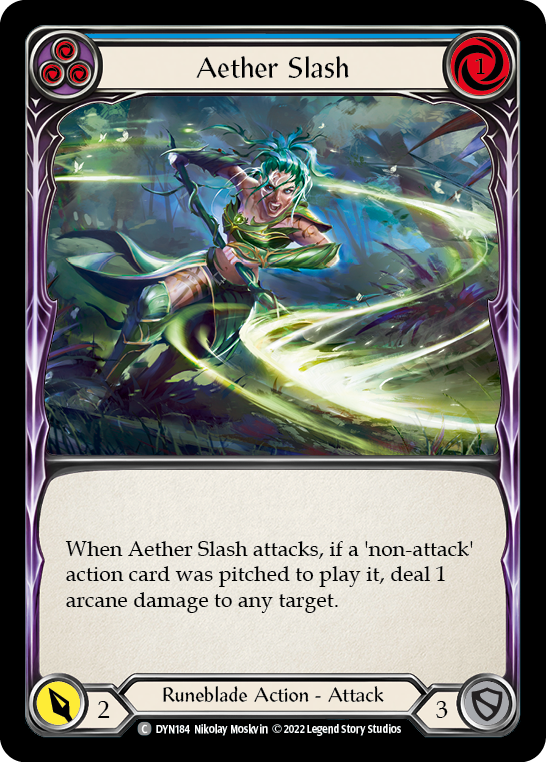 Aether Slash (Blue) [DYN184] (Dynasty)  Rainbow Foil | RetroPlay Games