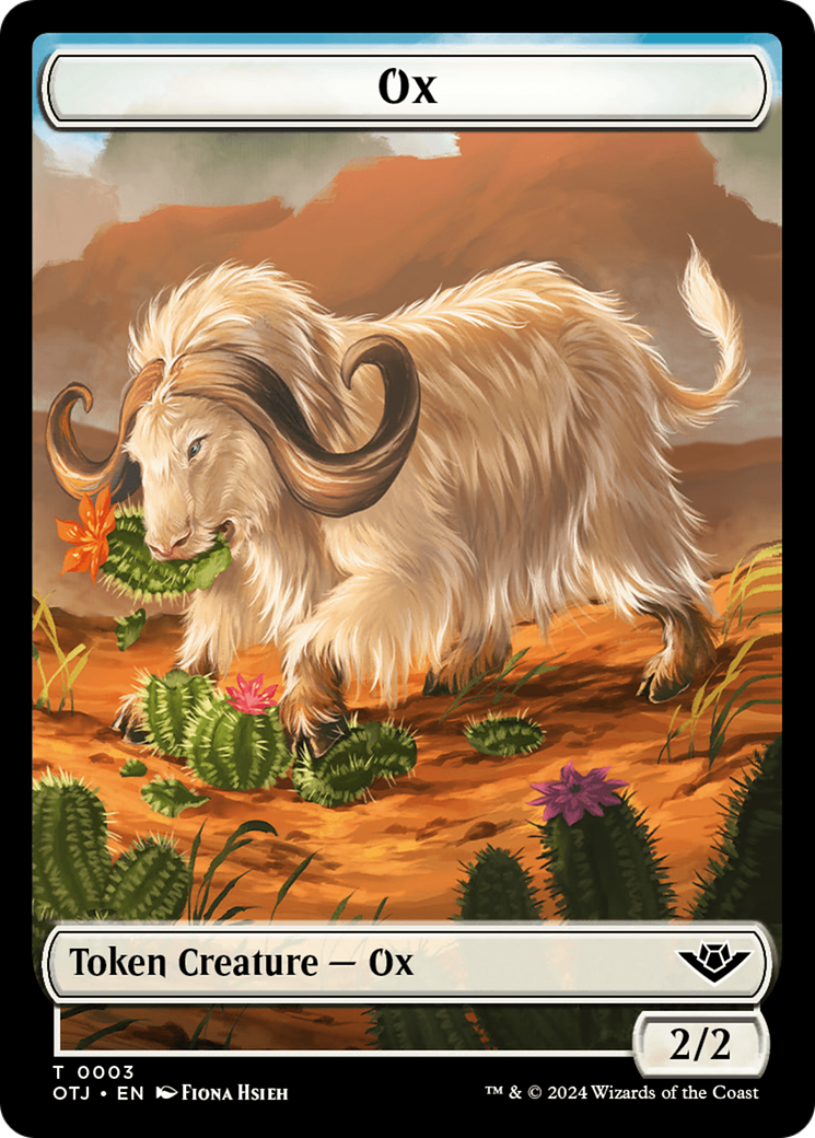 Ox Token [Outlaws of Thunder Junction Tokens] | RetroPlay Games