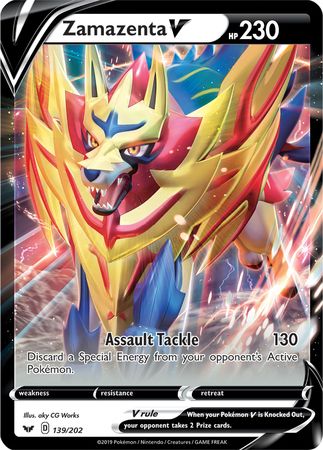 Zamazenta V (139/202) (Jumbo Card) [Sword & Shield: Base Set] | RetroPlay Games