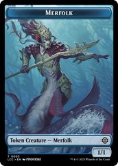 Frog Lizard // Merfolk (0003) Double-Sided Token [The Lost Caverns of Ixalan Commander Tokens] | RetroPlay Games