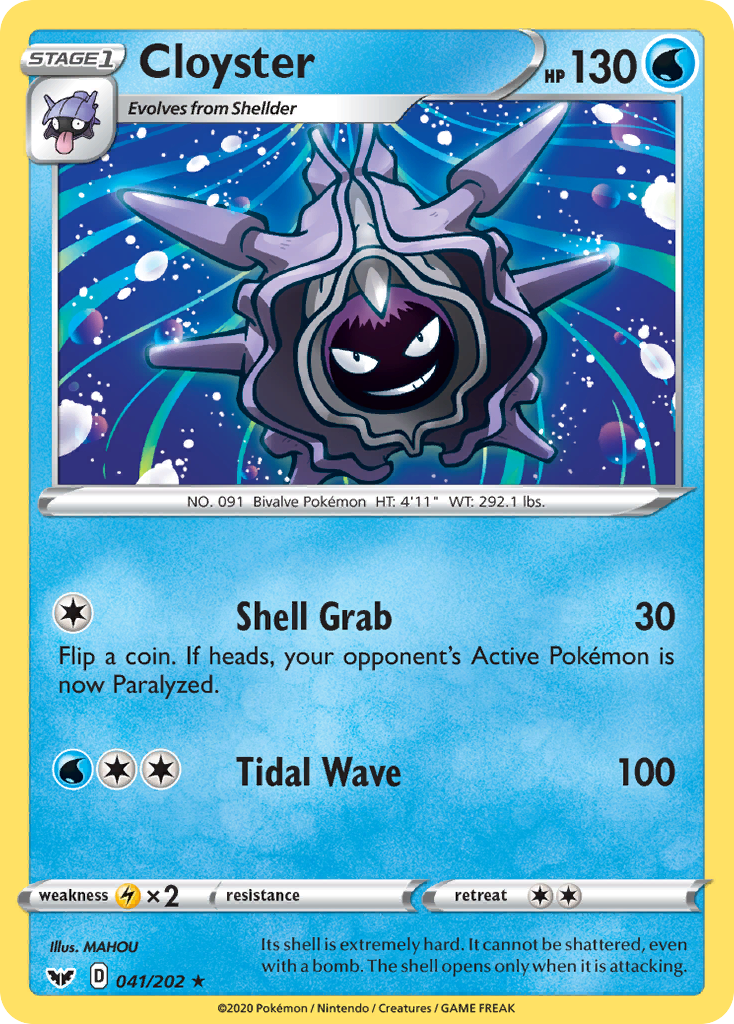 Cloyster (041/202) [Sword & Shield: Base Set] | RetroPlay Games