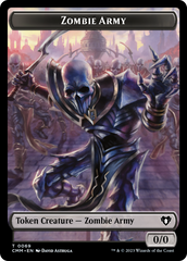 Human Warrior // Zombie Army Double-Sided Token [Commander Masters Tokens] | RetroPlay Games