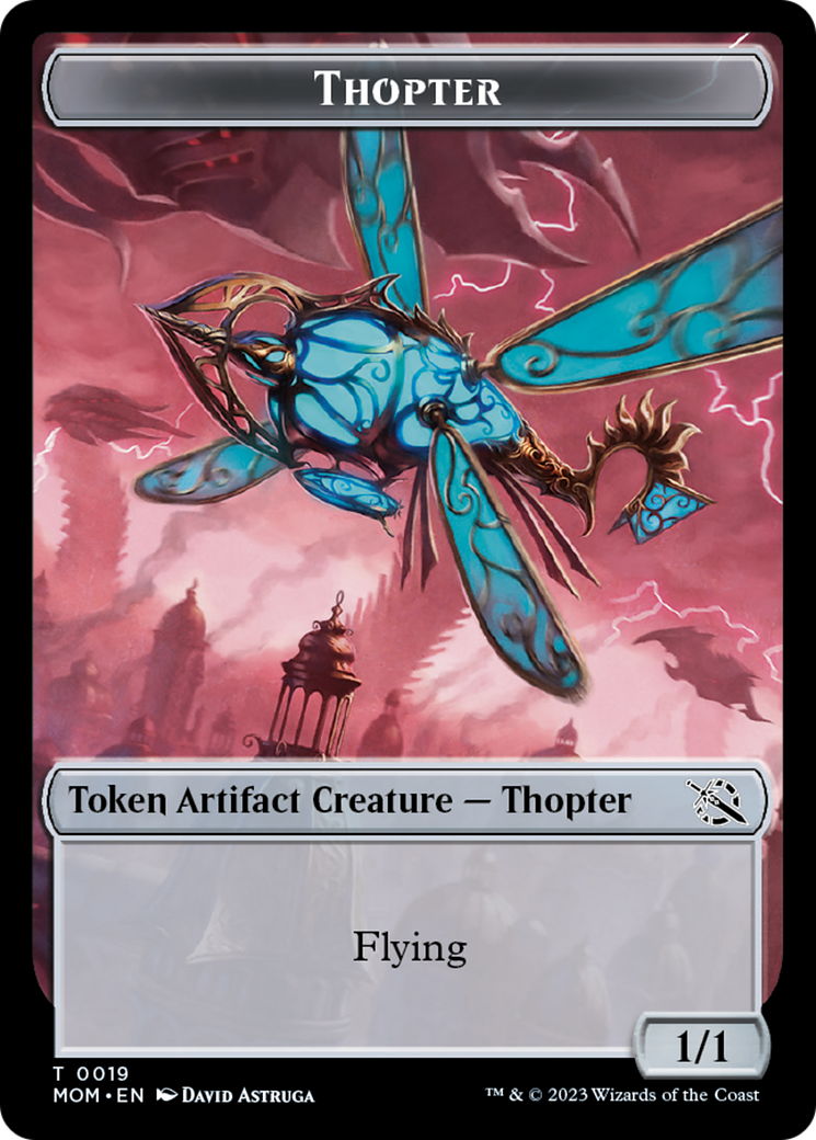 Elemental (9) // Thopter Double-Sided Token [March of the Machine Tokens] | RetroPlay Games