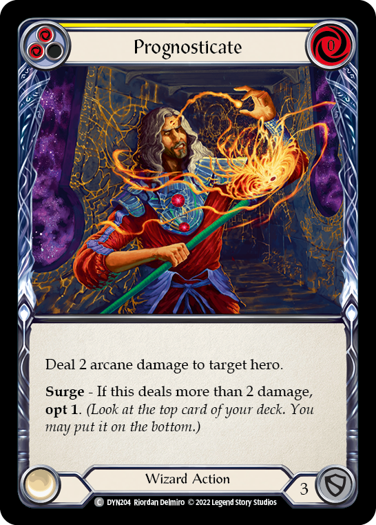 Prognosticate (Yellow) [DYN204] (Dynasty)  Rainbow Foil | RetroPlay Games