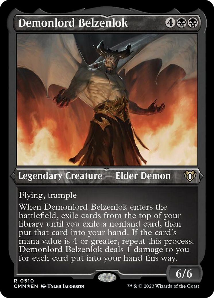 Demonlord Belzenlok (Foil Etched) [Commander Masters] | RetroPlay Games