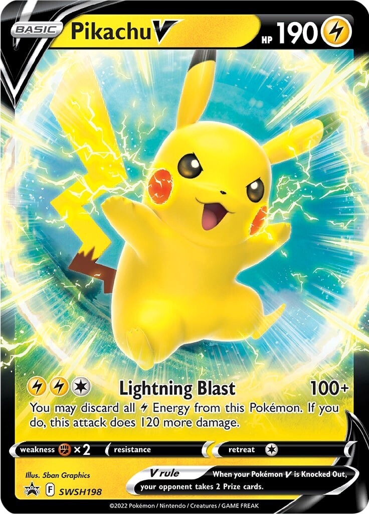 Pikachu V (SWSH198) (Jumbo Card) [Sword & Shield: Black Star Promos] | RetroPlay Games