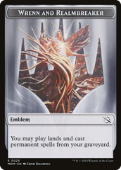 Treasure (21) // Wrenn and Realmbreaker Emblem Double-Sided Token [March of the Machine Tokens] | RetroPlay Games