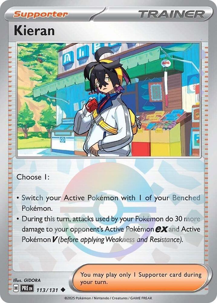 Kieran (113/131) (Poke Ball Pattern) [Scarlet & Violet: Prismatic Evolutions] | RetroPlay Games