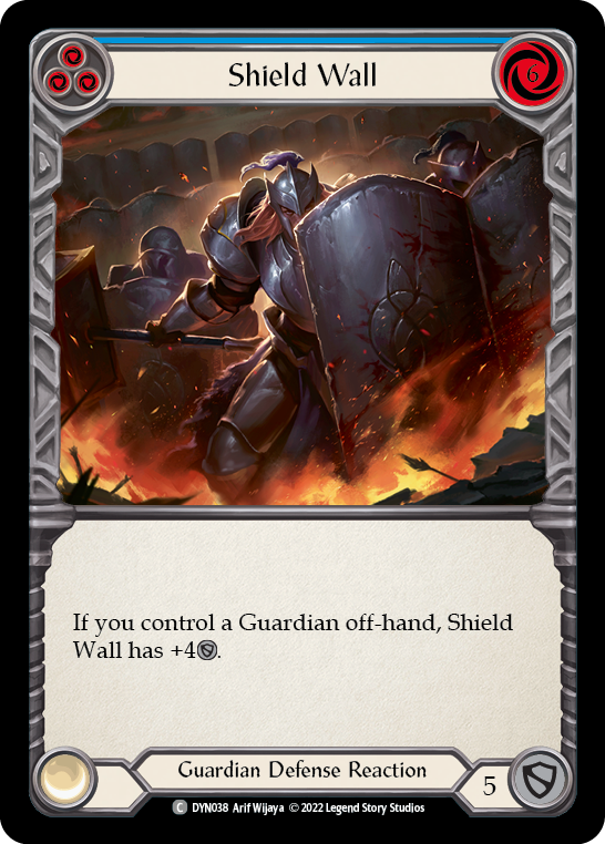 Shield Wall (Blue) [DYN038] (Dynasty)  Rainbow Foil | RetroPlay Games