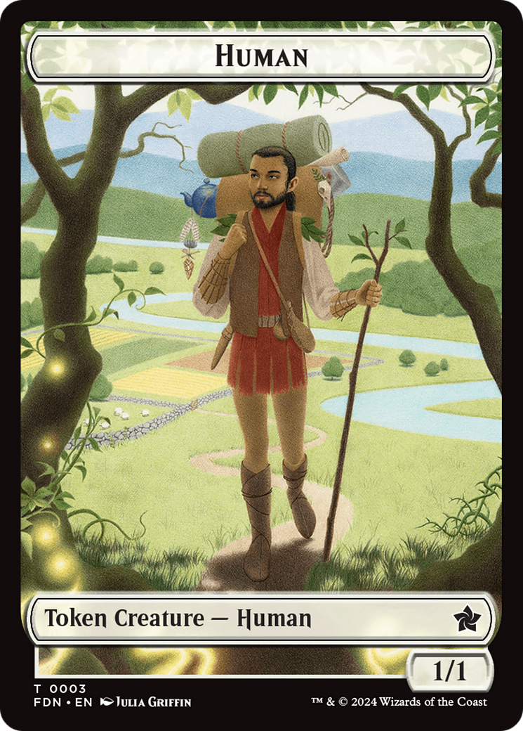 Copy // Human Double-Sided Token [Foundations Tokens] | RetroPlay Games