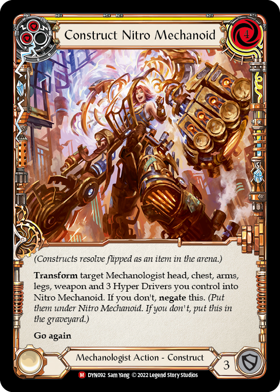 Construct Nitro Mechanoid // Nitro Mechanoid [DYN092] (Dynasty)  Rainbow Foil | RetroPlay Games