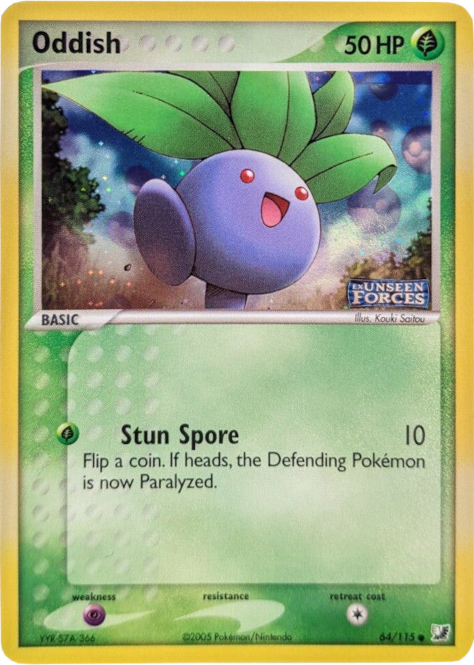 Oddish (64/115) (Stamped) [EX: Unseen Forces] | RetroPlay Games