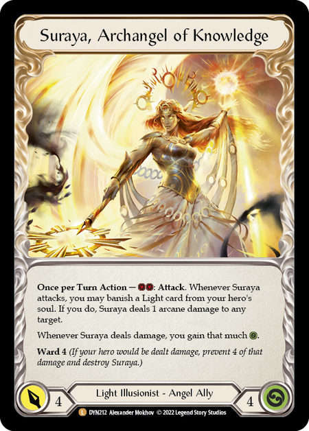 Invoke Suraya // Suraya, Archangel of Knowledge [DYN212] (Dynasty)  Cold Foil | RetroPlay Games