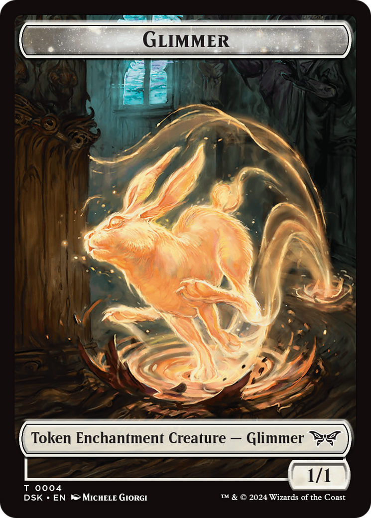 Glimmer // Shard Double-Sided Token [Duskmourn: House of Horror Tokens] | RetroPlay Games