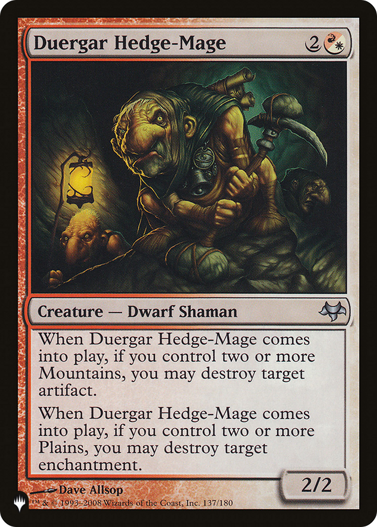 Duergar Hedge-Mage [The List Reprints] | RetroPlay Games