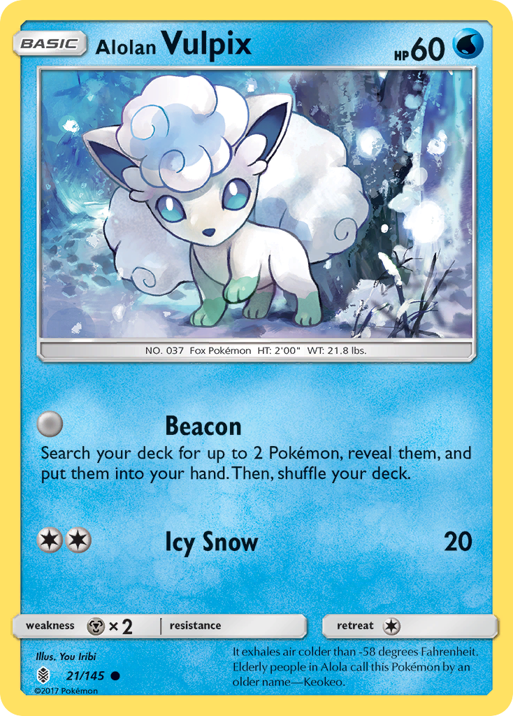 Alolan Vulpix (21/145) [Sun & Moon: Guardians Rising] | RetroPlay Games