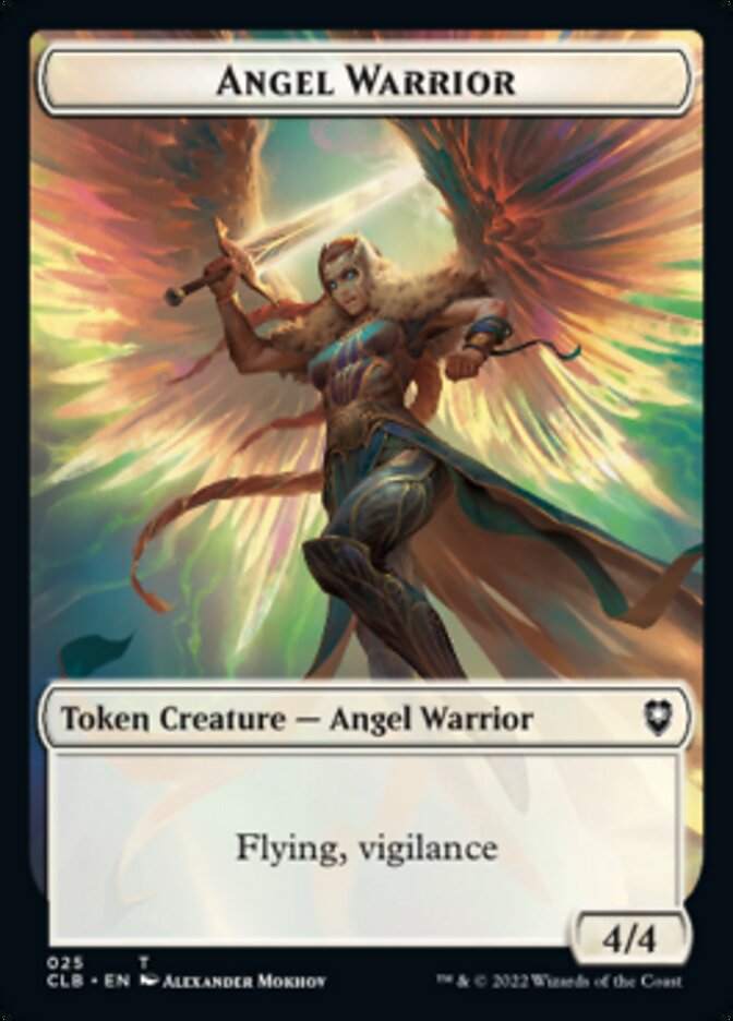 Kor Warrior // Angel Warrior Double-Sided Token [Commander Legends: Battle for Baldur's Gate Tokens] | RetroPlay Games