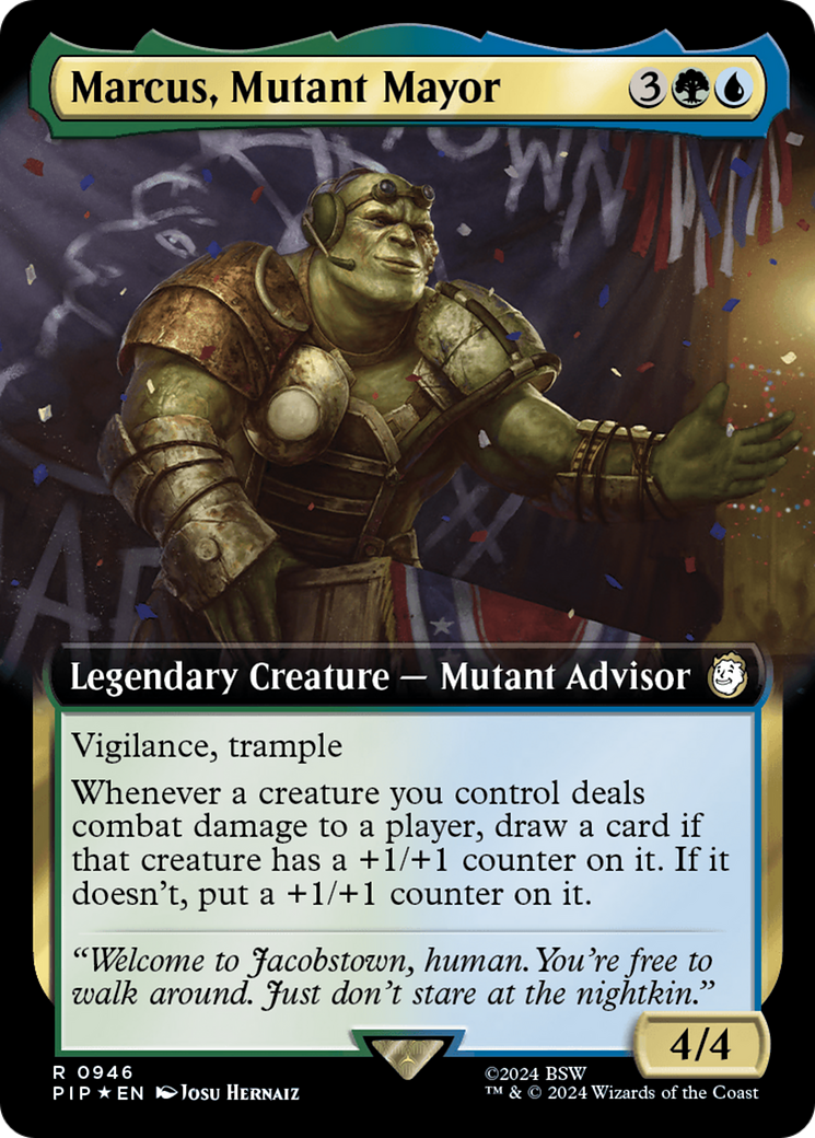 Marcus, Mutant Mayor (Extended Art) (Surge Foil) [Fallout] | RetroPlay Games