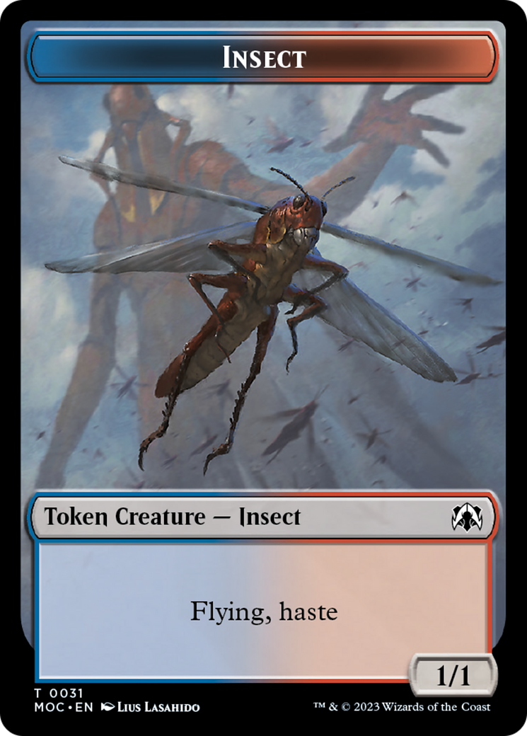Soldier // Insect Double-Sided Token [March of the Machine Commander Tokens] | RetroPlay Games