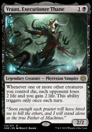 Vraan, Executioner Thane (Promo Pack) [Phyrexia: All Will Be One Promos] | RetroPlay Games