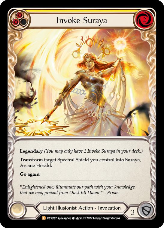 Invoke Suraya // Suraya, Archangel of Knowledge [DYN212] (Dynasty)  Rainbow Foil | RetroPlay Games