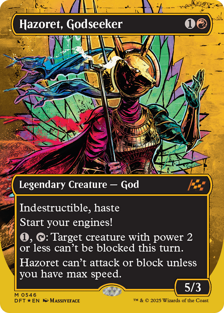 Hazoret, Godseeker (Borderless) (First-Place Foil) [Aetherdrift] | RetroPlay Games