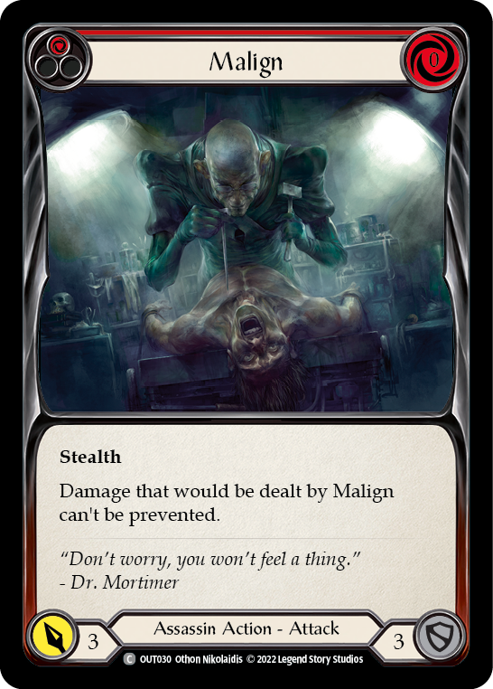 Malign (Red) [OUT030] (Outsiders)  Rainbow Foil | RetroPlay Games