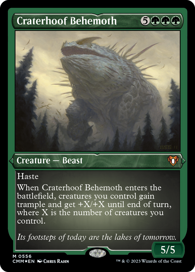 Craterhoof Behemoth (Foil Etched) [Commander Masters] | RetroPlay Games