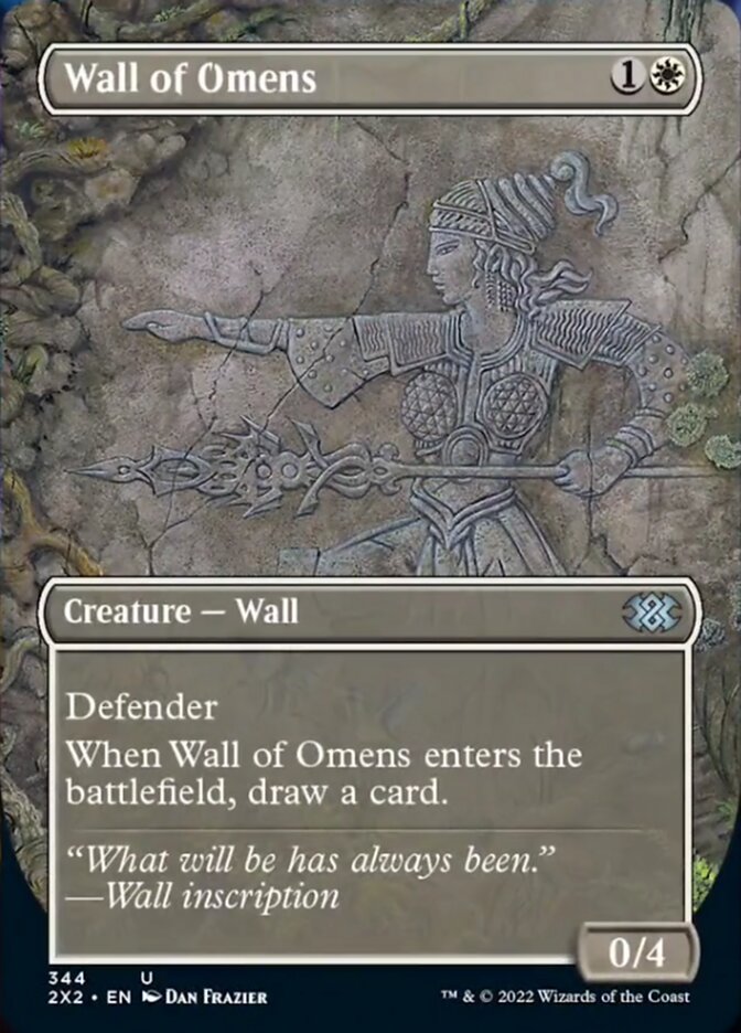 Wall of Omens (Borderless Alternate Art) [Double Masters 2022] | RetroPlay Games