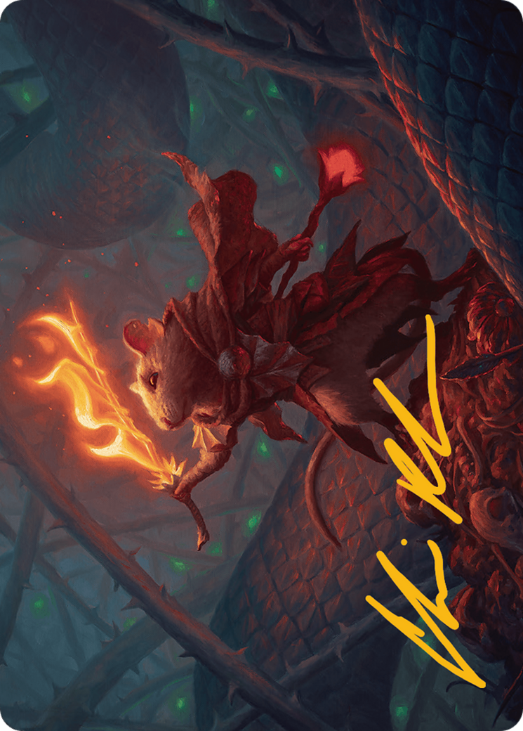 Emberheart Challenger Art Card (Gold-Stamped Signature) [Bloomburrow Art Series] | RetroPlay Games