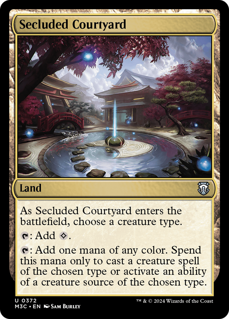 Secluded Courtyard (Ripple Foil) [Modern Horizons 3 Commander] | RetroPlay Games