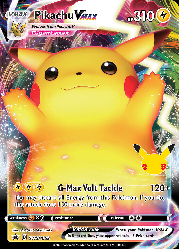 Pikachu VMAX (SWSH062) (Celebrations) [Sword & Shield: Black Star Promos] | RetroPlay Games