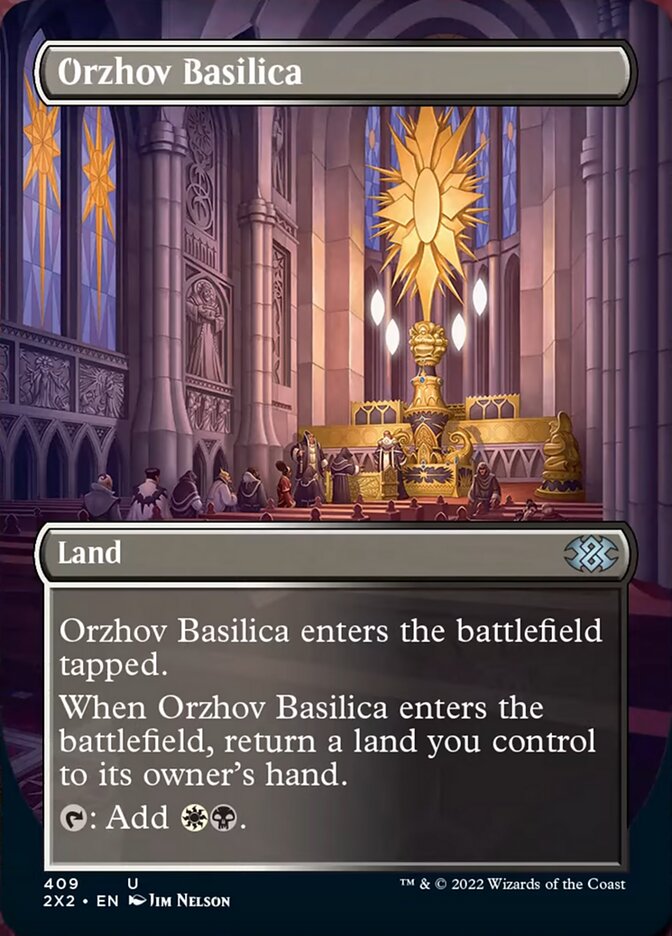 Orzhov Basilica (Borderless Alternate Art) [Double Masters 2022] | RetroPlay Games