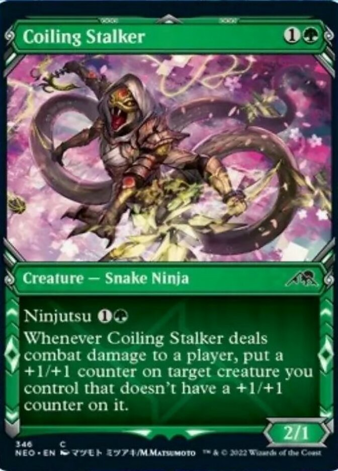 Coiling Stalker (Showcase Ninja) [Kamigawa: Neon Dynasty] | RetroPlay Games