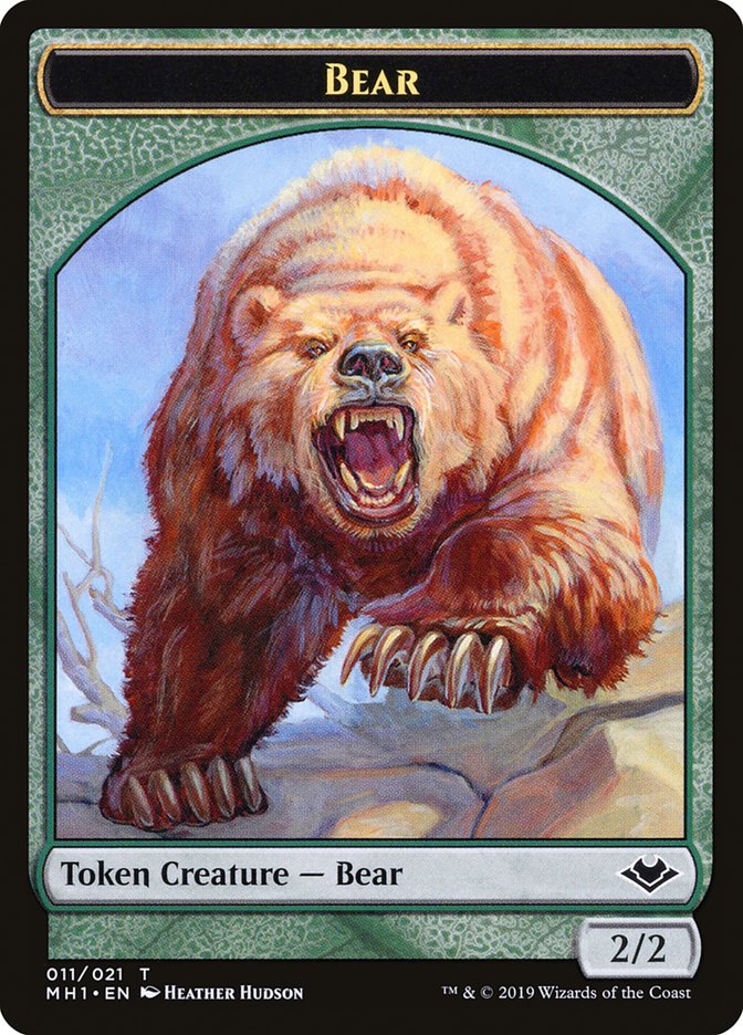 Zombie (007) // Bear (011) Double-Sided Token [Modern Horizons Tokens] | RetroPlay Games