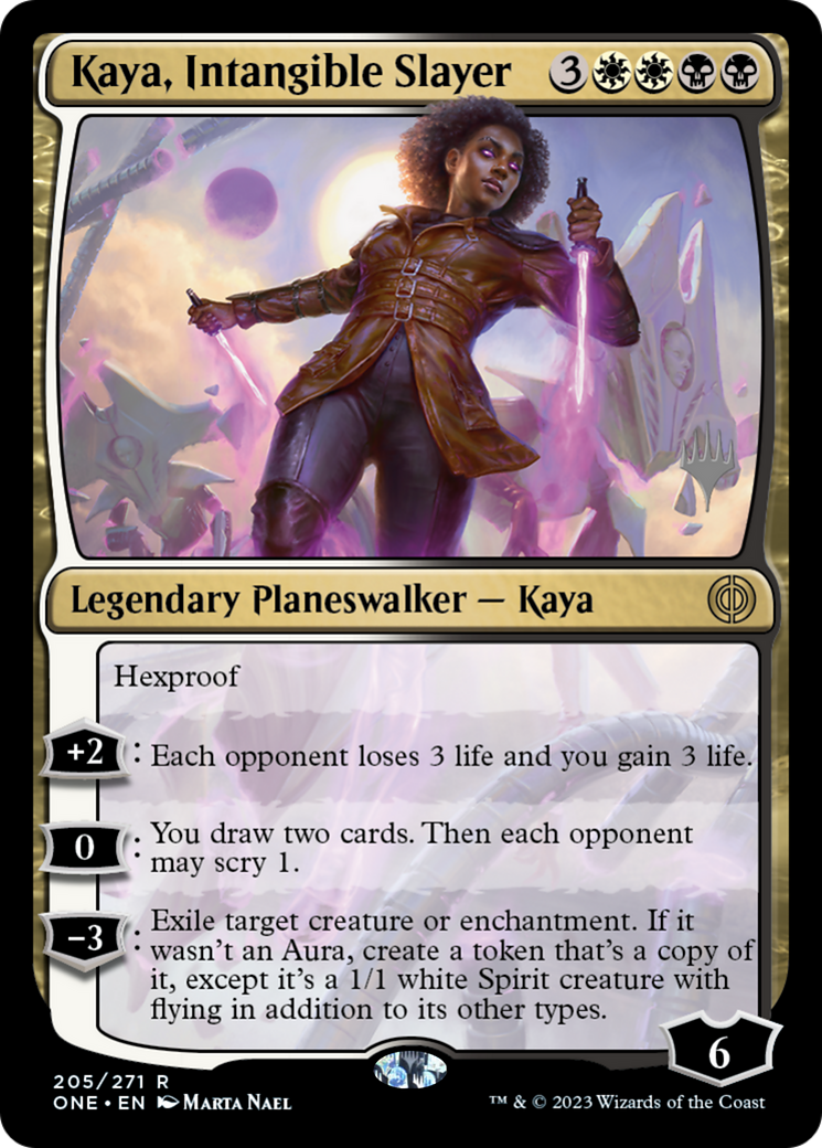Kaya, Intangible Slayer (Promo Pack) [Phyrexia: All Will Be One Promos] | RetroPlay Games