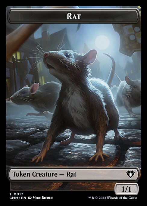 City's Blessing // Rat Double-Sided Token [Commander Masters Tokens] | RetroPlay Games