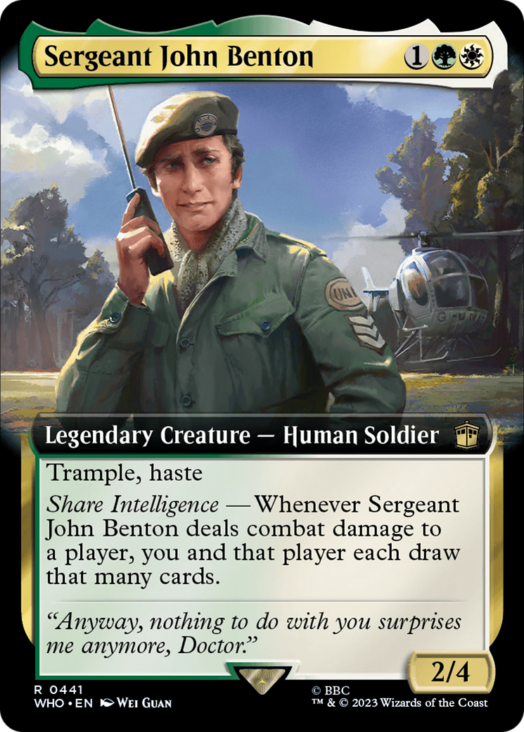 Sergeant John Benton (Extended Art) [Doctor Who] | RetroPlay Games