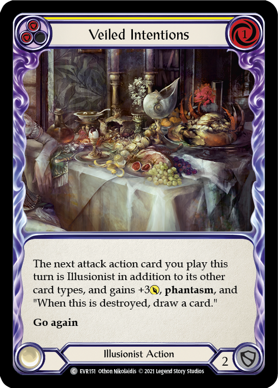 Veiled Intentions (Yellow) [EVR151] (Everfest)  1st Edition Rainbow Foil | RetroPlay Games