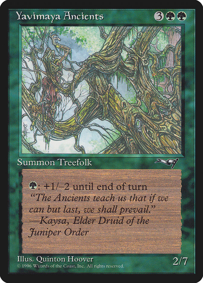 Yavimaya Ancients (Druid Art) [Alliances] | RetroPlay Games