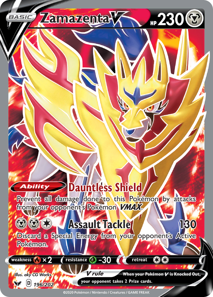 Zamazenta V (196/202) [Sword & Shield: Base Set] | RetroPlay Games