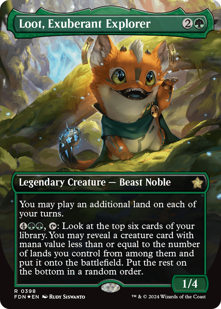 Loot, Exuberant Explorer (Borderless) (Mana Foil) [Foundations] | RetroPlay Games