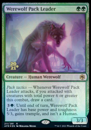 Werewolf Pack Leader [Dungeons & Dragons: Adventures in the Forgotten Realms Prerelease Promos] | RetroPlay Games